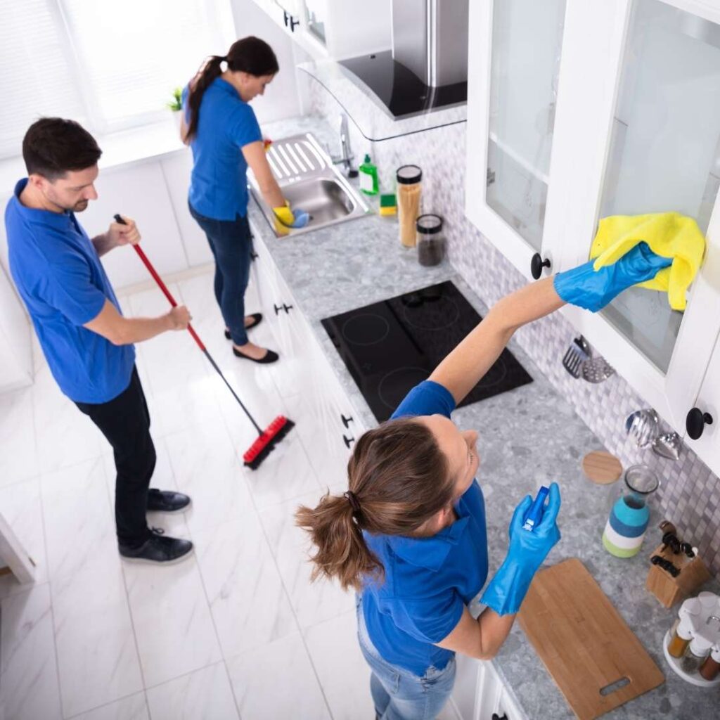 Cleaner Specialist doing deep cleaning service
